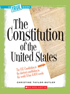 cover image of Constitution of the United States